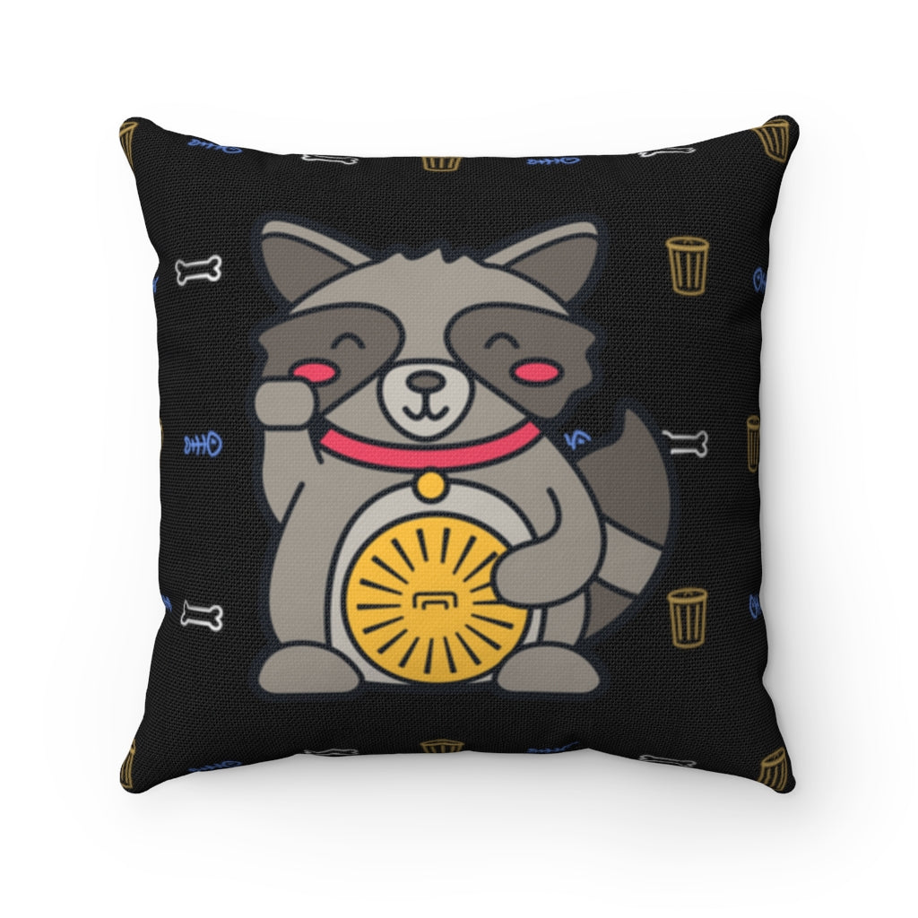 Lucky Raccoon Pillow Case - Kolorspun Enamel Pins