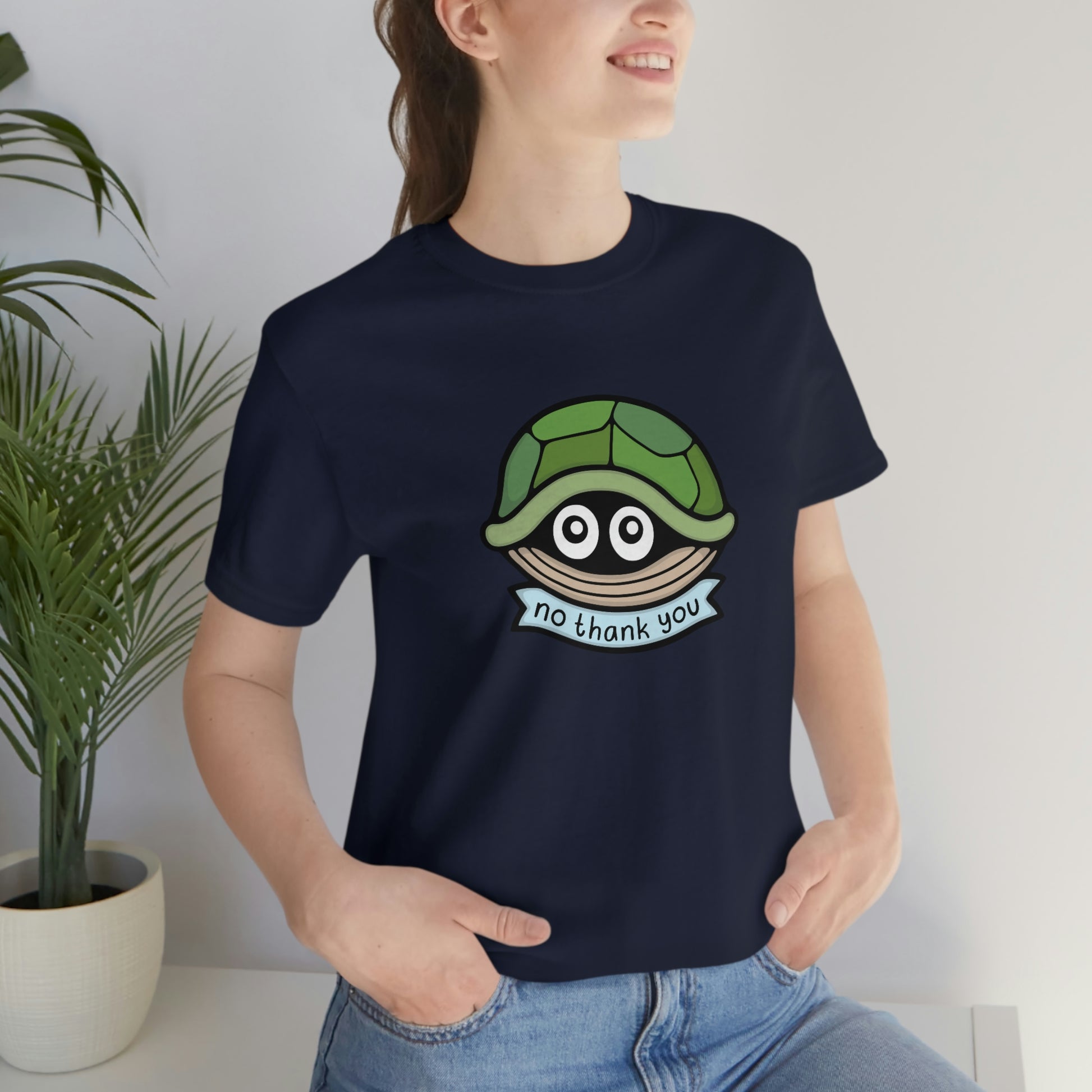 No Thank You Turtle Shirt - Kolorspun Enamel Pins