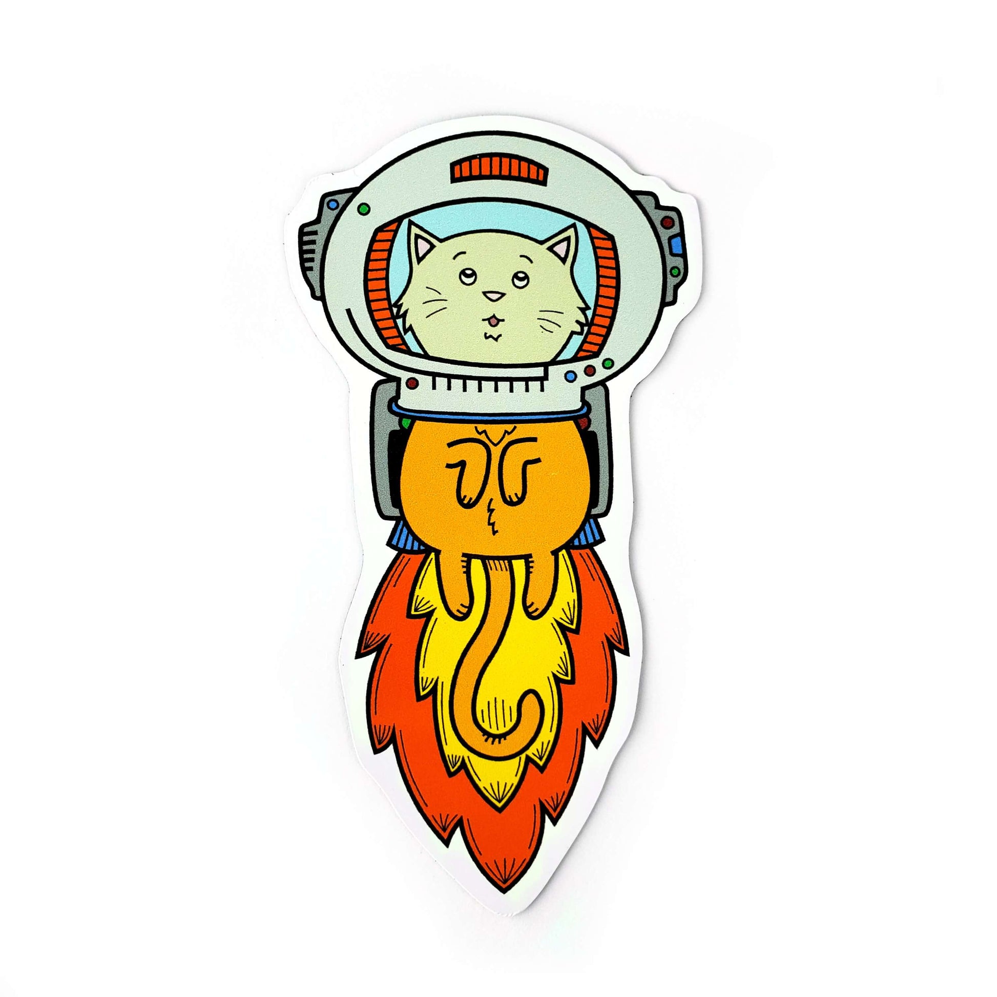 Astronaut Cat Magnet - Kolorspun Enamel Pins