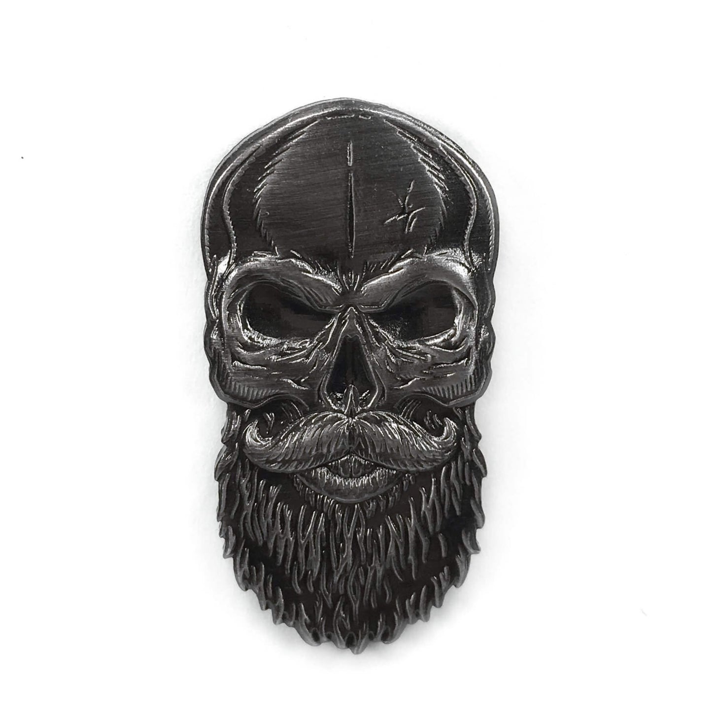 3D Beard Skull Pin - Kolorspun Enamel Pins