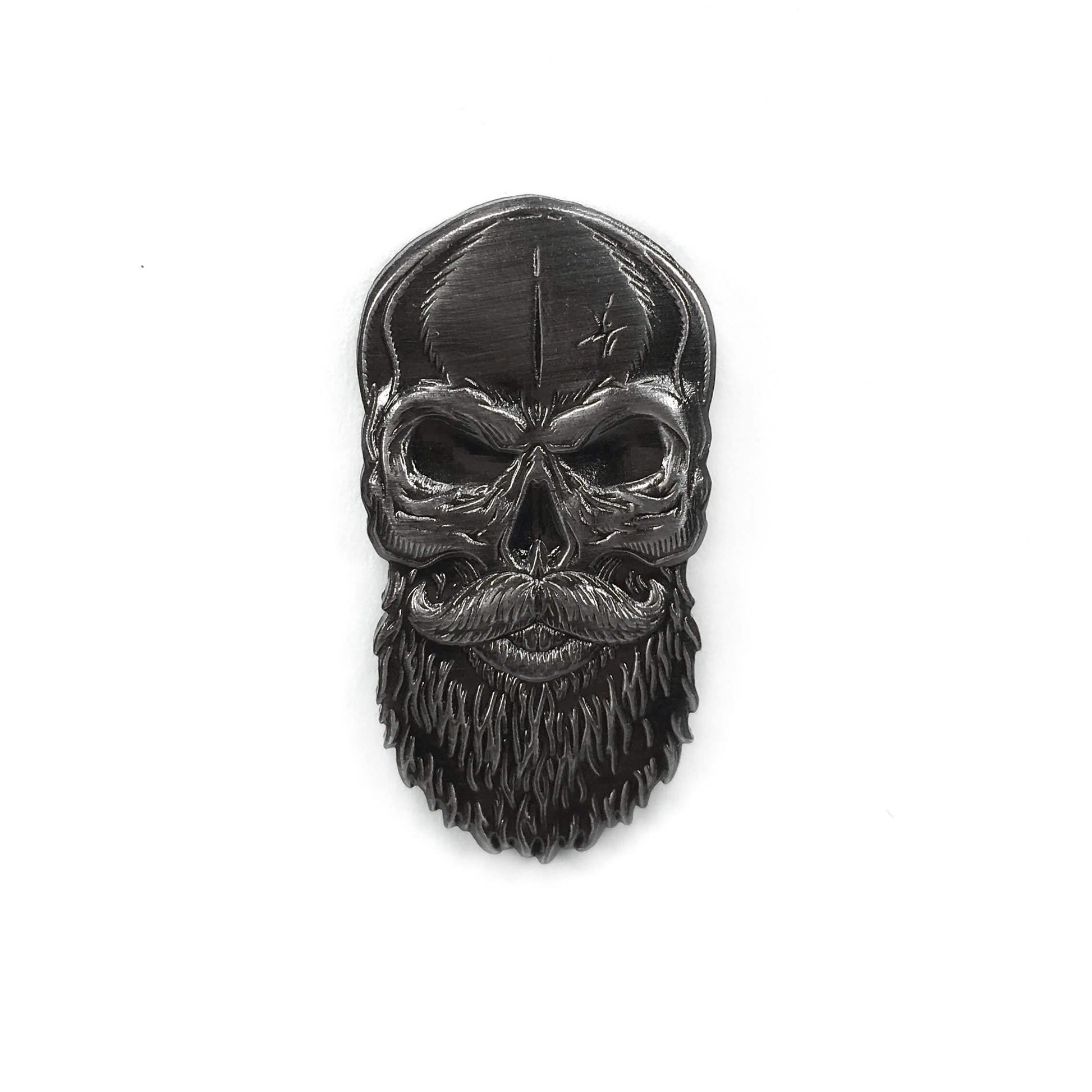 3D Beard Skull Pin - Kolorspun Enamel Pins
