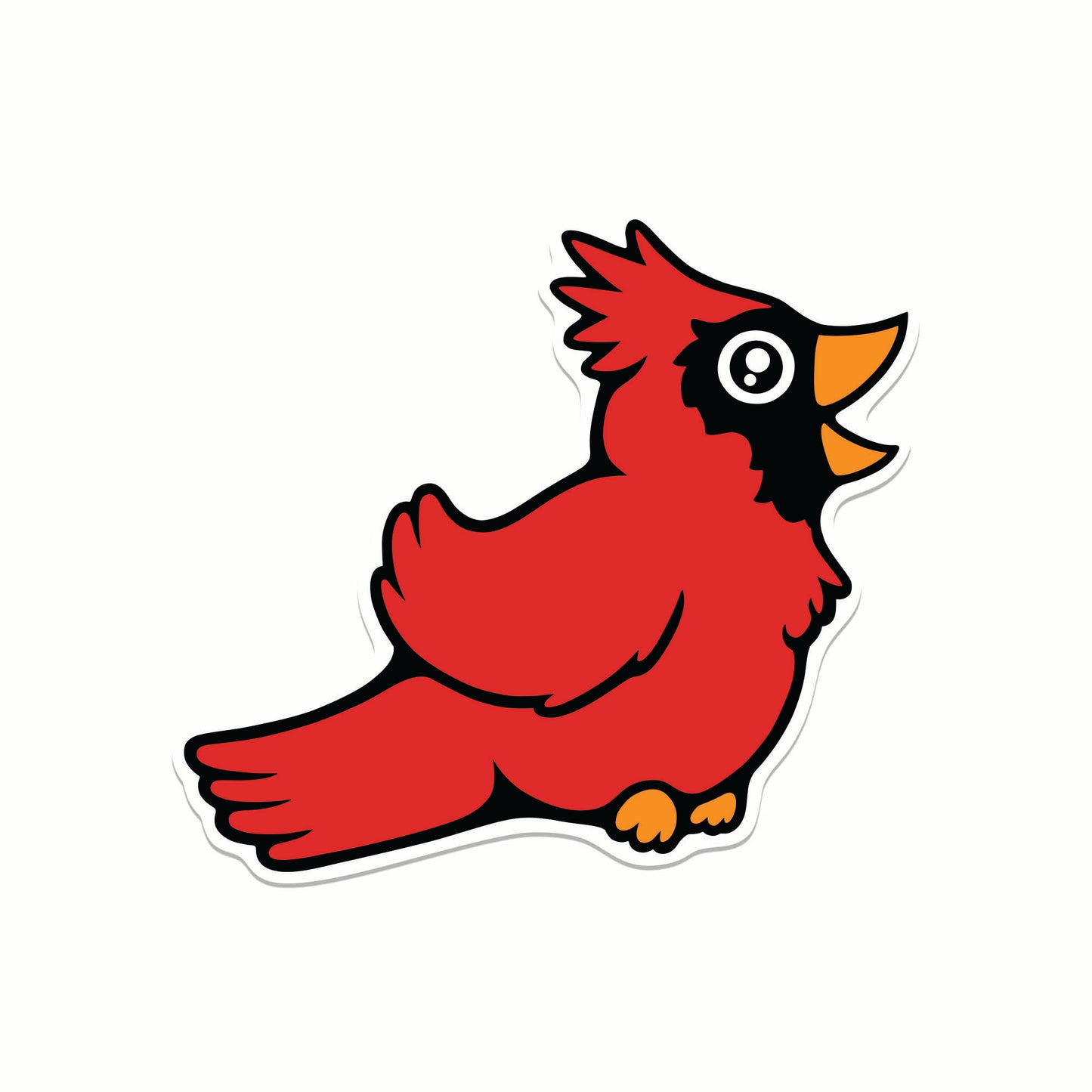 Cardinal Sticker - Kolorspun Enamel Pins