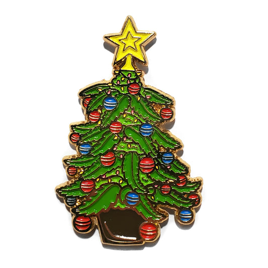Cannabis Christmas Tree Pin - Kolorspun Enamel Pins