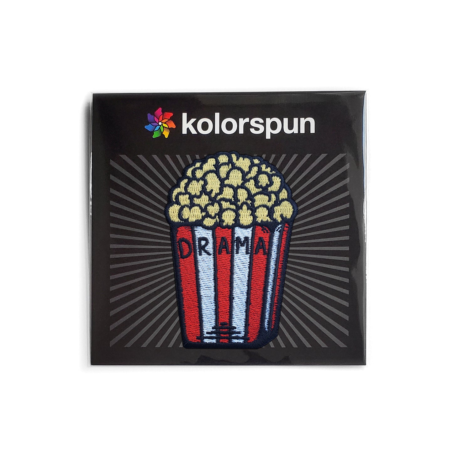 Drama Popcorn Patch - Kolorspun Enamel Pins