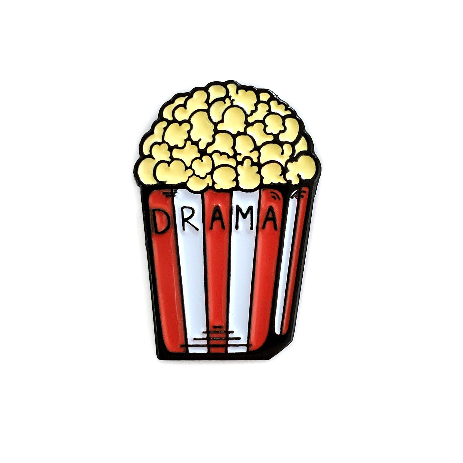 Drama Popcorn Pin - Kolorspun Enamel Pins