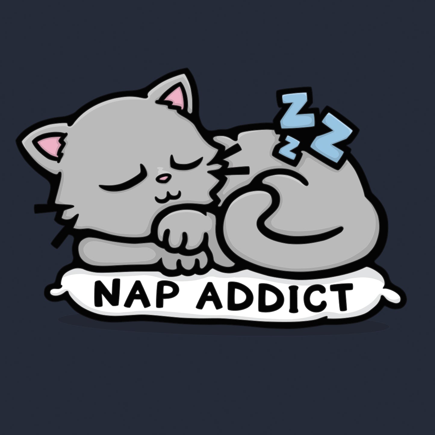 Nap Addict Cat Shirt - Kolorspun Enamel Pins