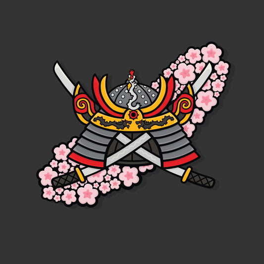 Sakura Samurai Shirt - Kolorspun Enamel Pins