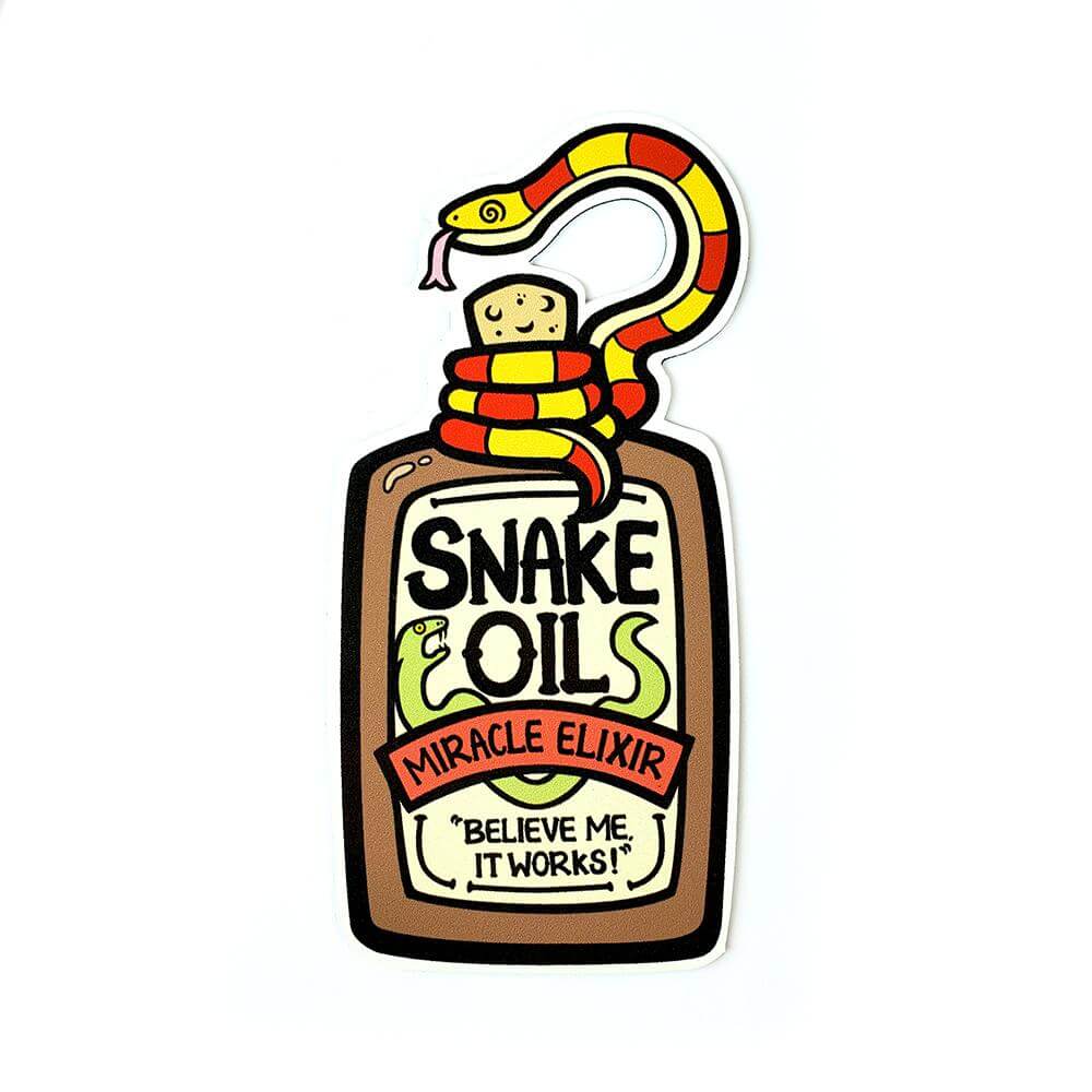 Snake Oil Sticker - Kolorspun Enamel Pins