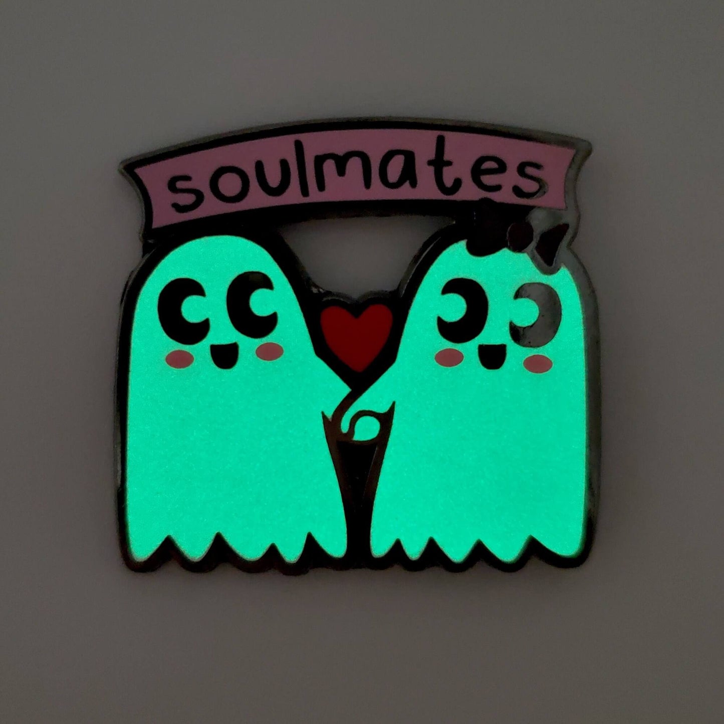 Glowing Soul Mates Pin - Kolorspun Enamel Pins