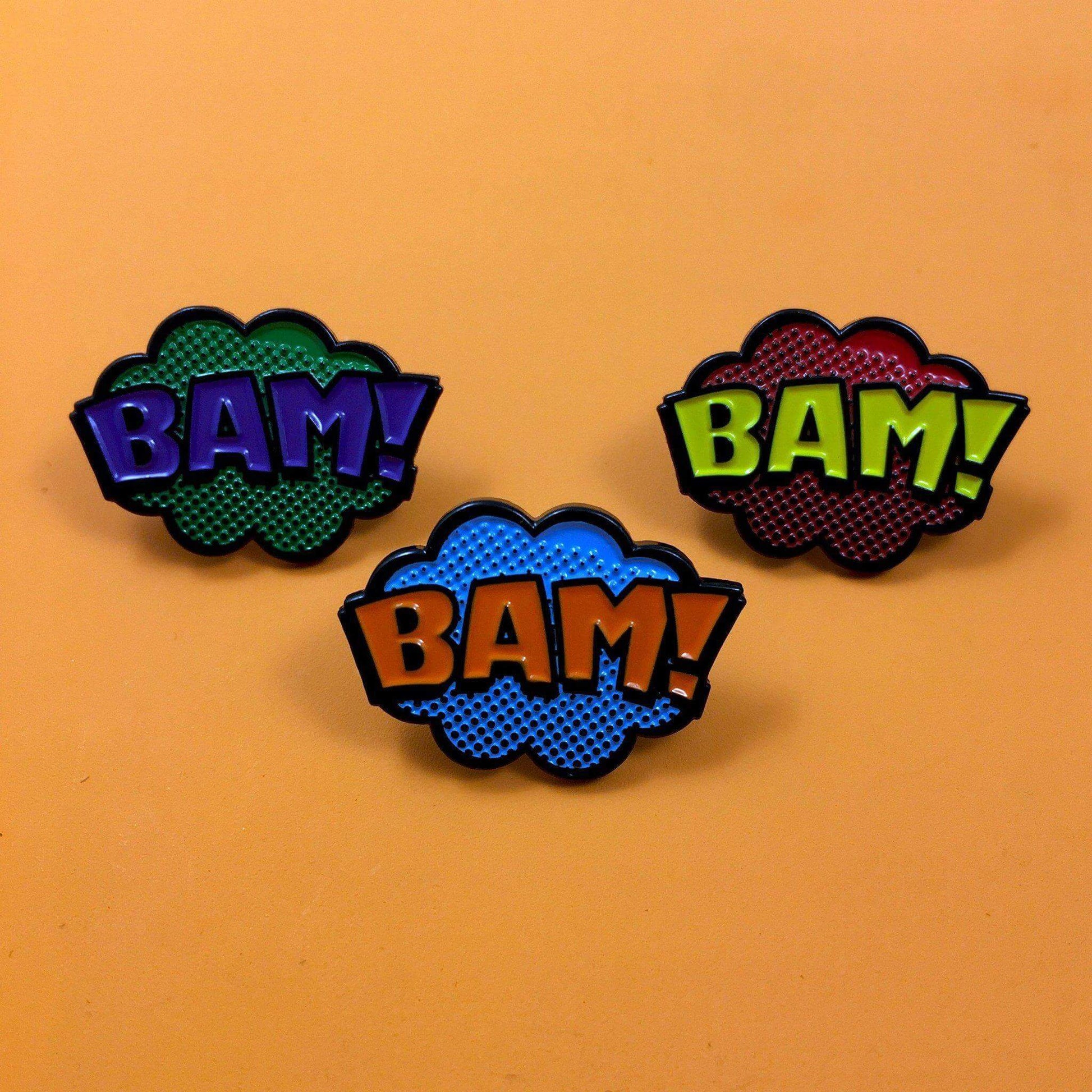 BAM! Pop Art Pin Set - Kolorspun Enamel Pins