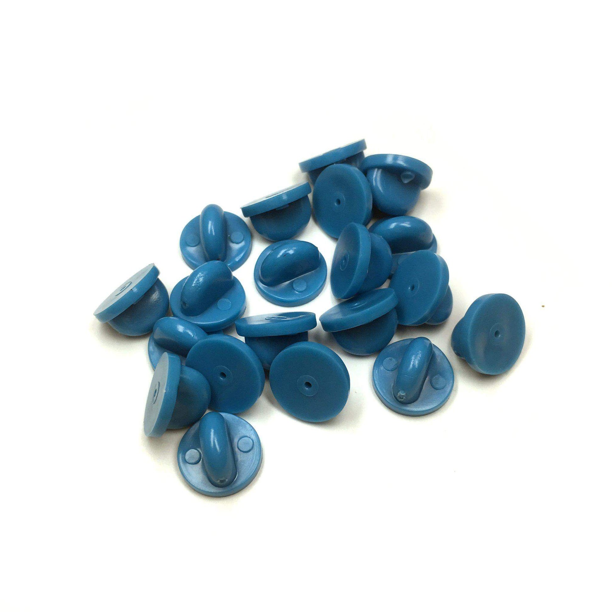 Blue Rubber Pin Backs - 20 Pack - Kolorspun Enamel Pins