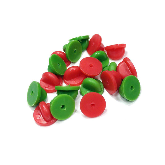 Christmas Rubber Pin Backs - 20 Pack - Kolorspun Enamel Pins
