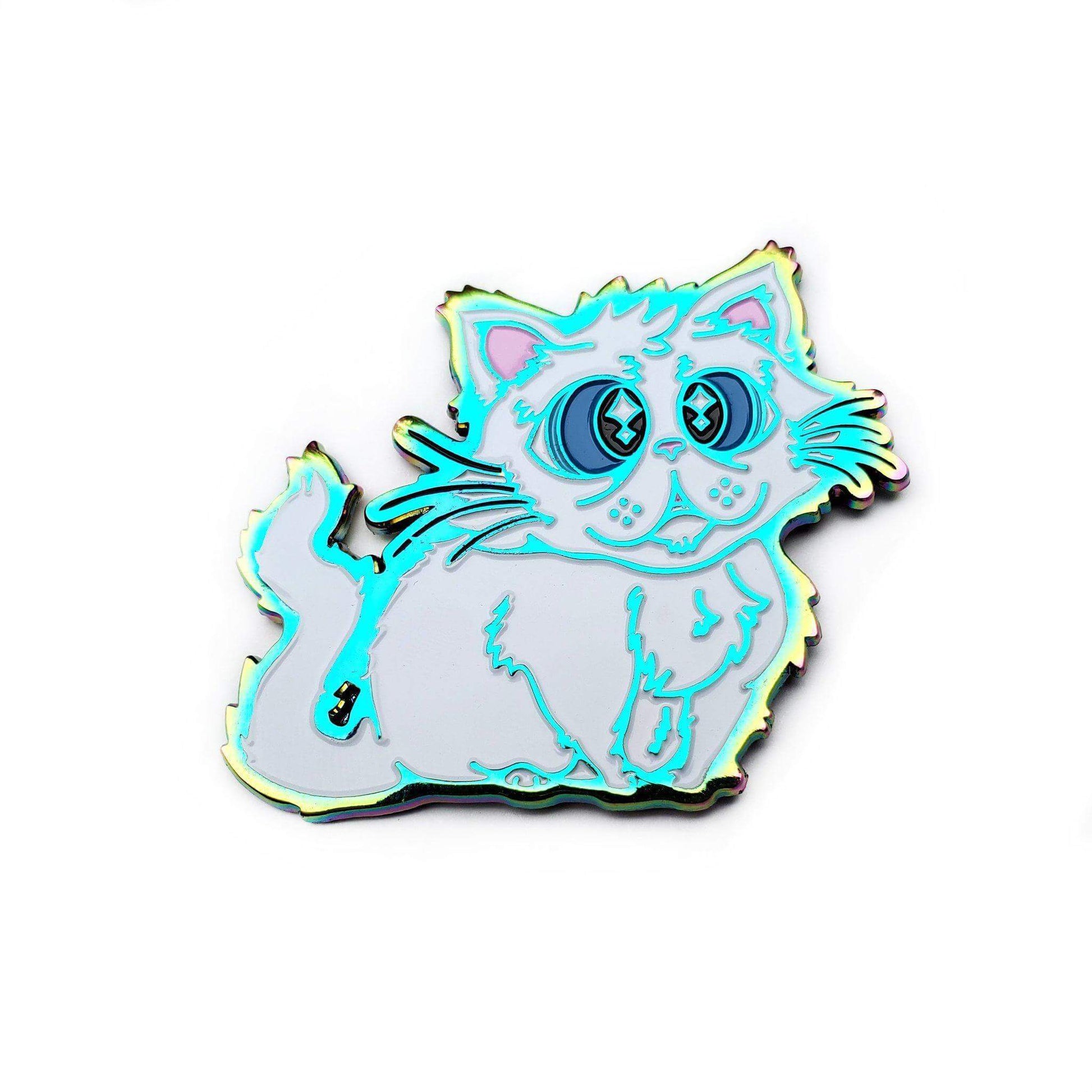 Floofy Kitty Pin - Kolorspun Enamel Pins