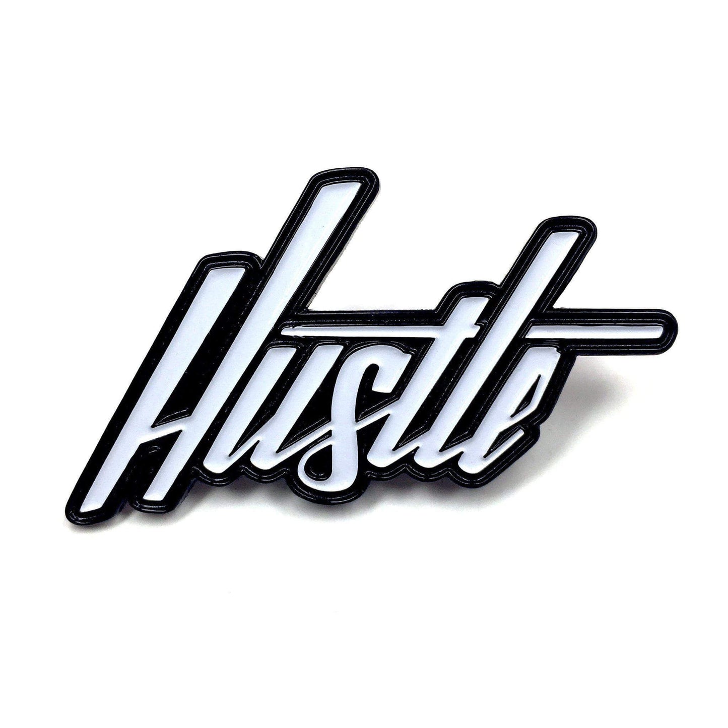 "Hustle" Hand-Lettered Pin - Kolorspun Enamel Pins