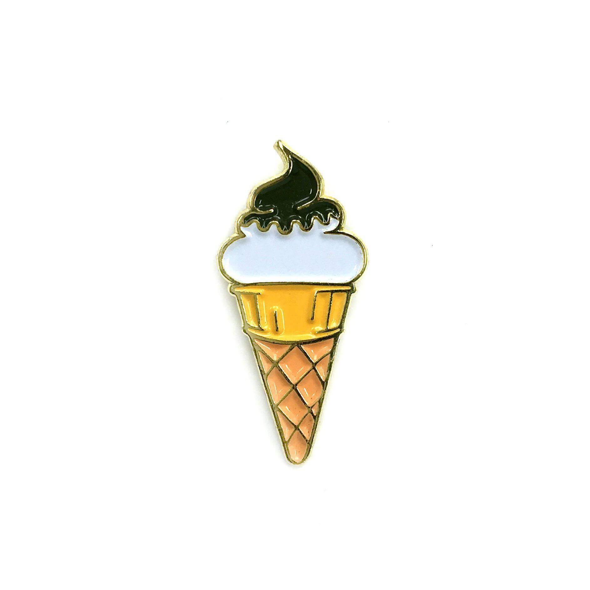 Ice Cream Cone Pin - Kolorspun Enamel Pins