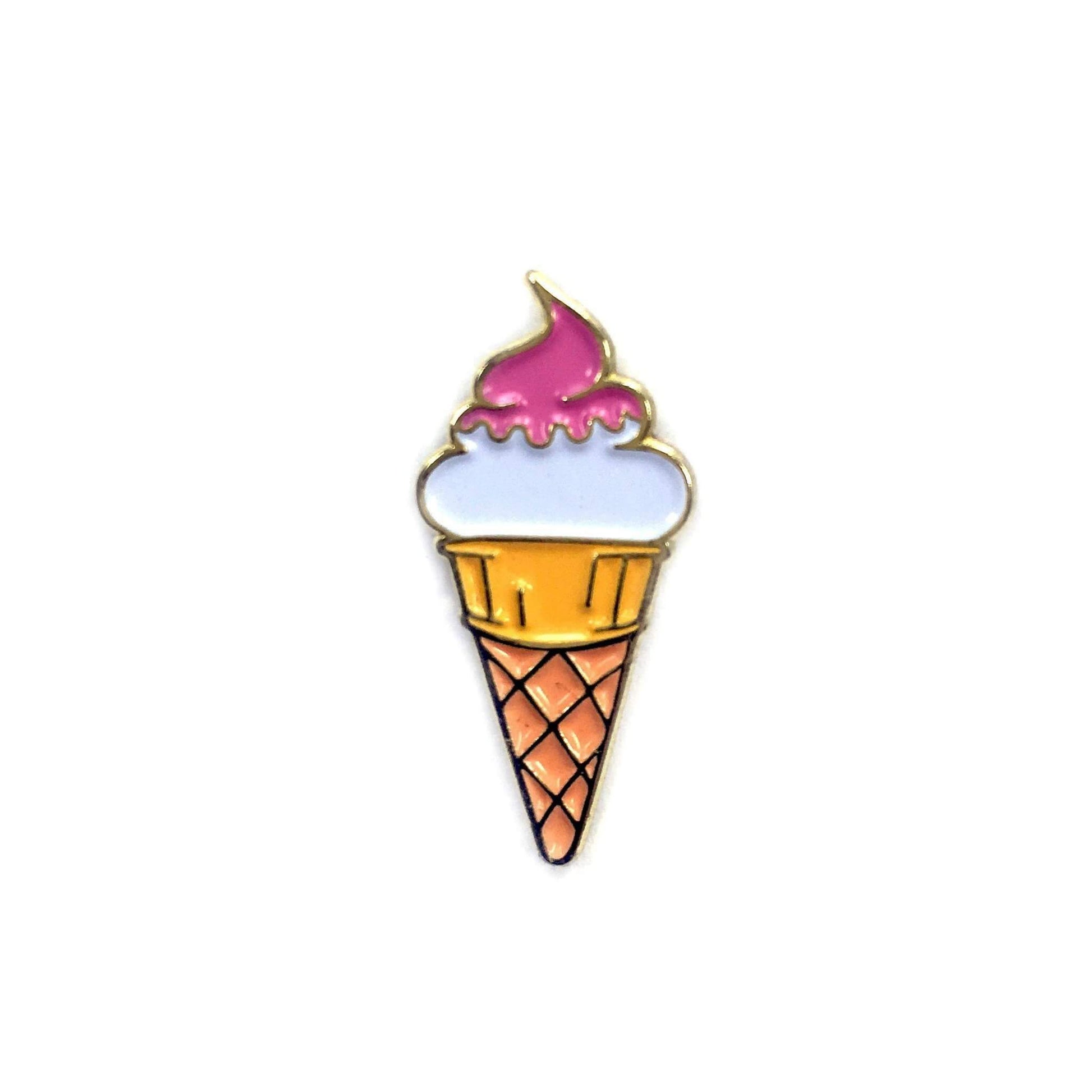 Ice Cream Cone Pin - Kolorspun Enamel Pins