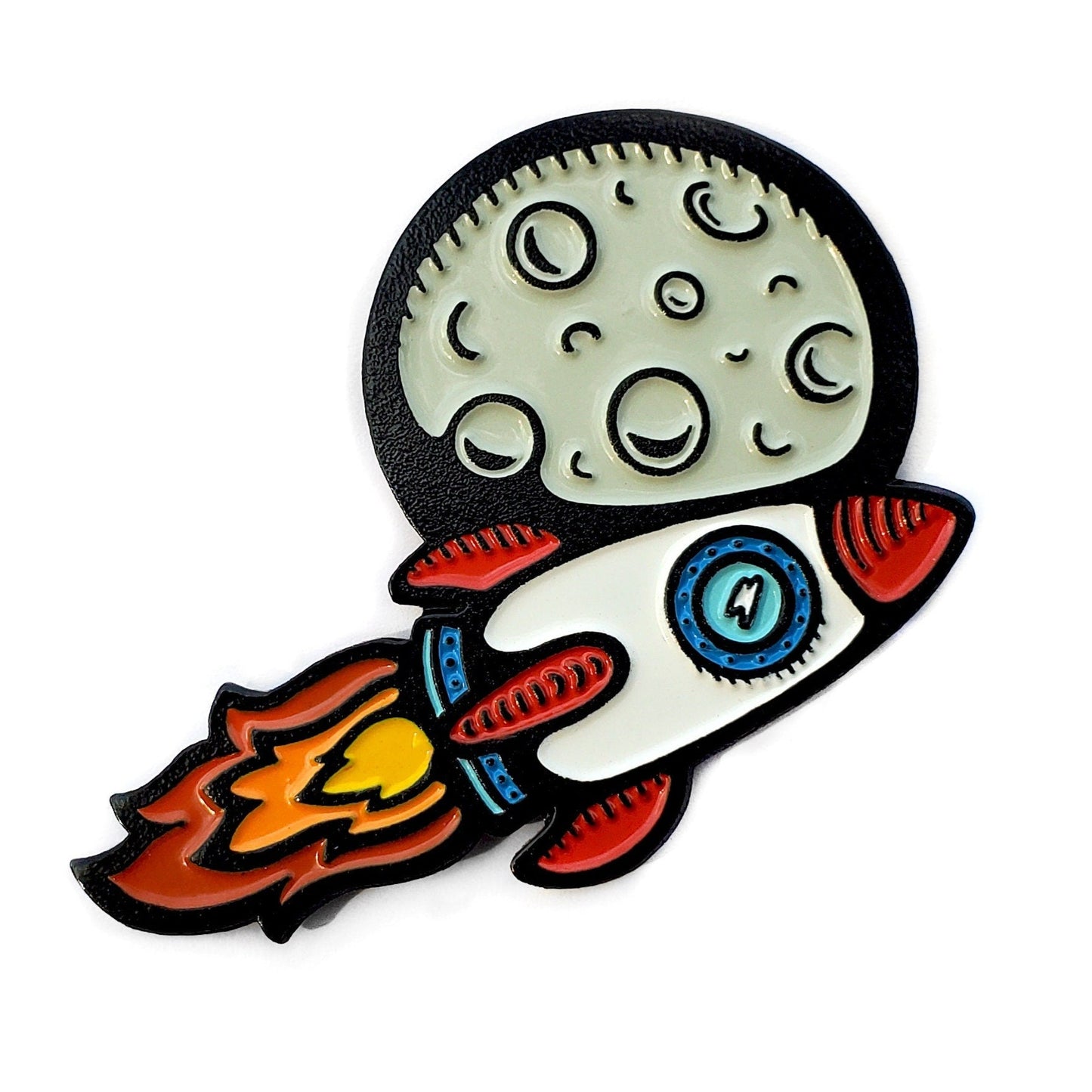 Rocket Ship Golf Ball Marker - Kolorspun Enamel Pins