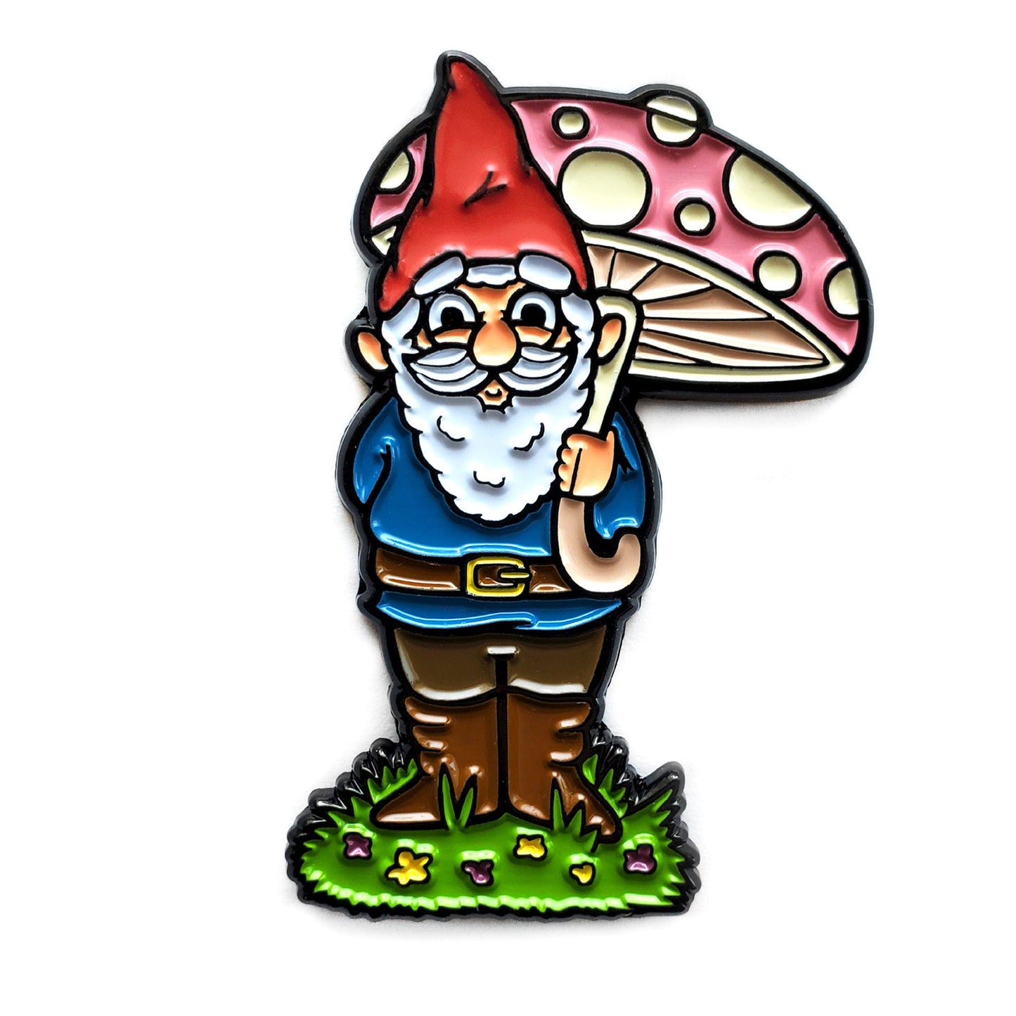 Garden Gnome Fridge Magnet - Kolorspun Enamel Pins