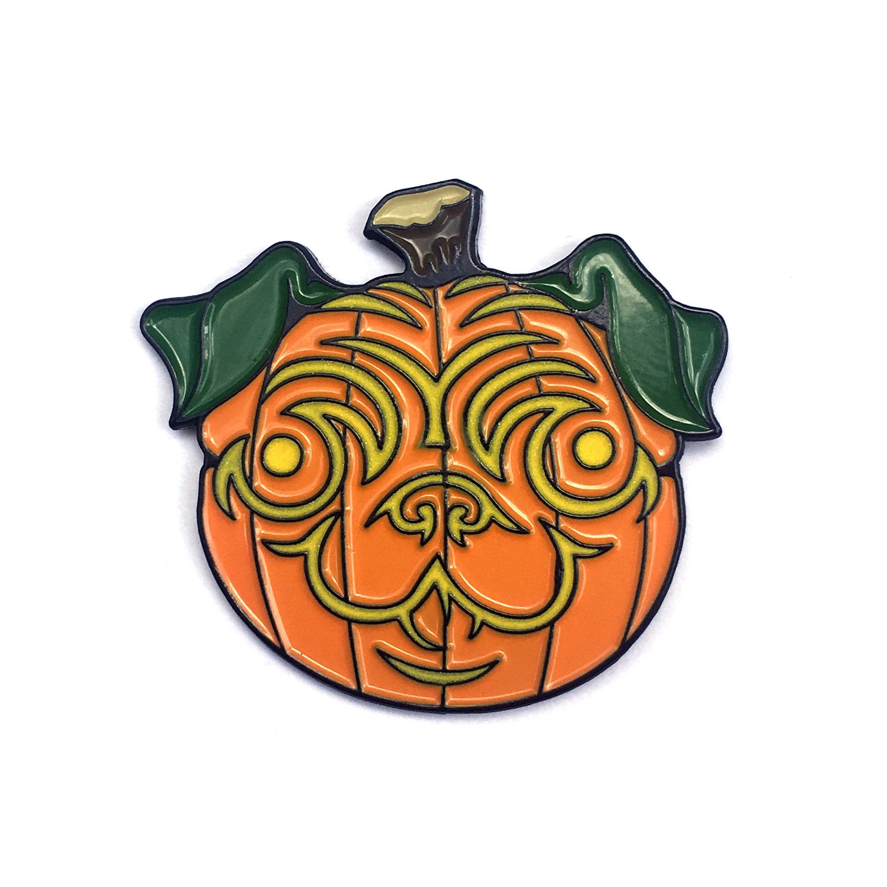 Pumpkin Pug Fridge Magnet - Kolorspun Enamel Pins