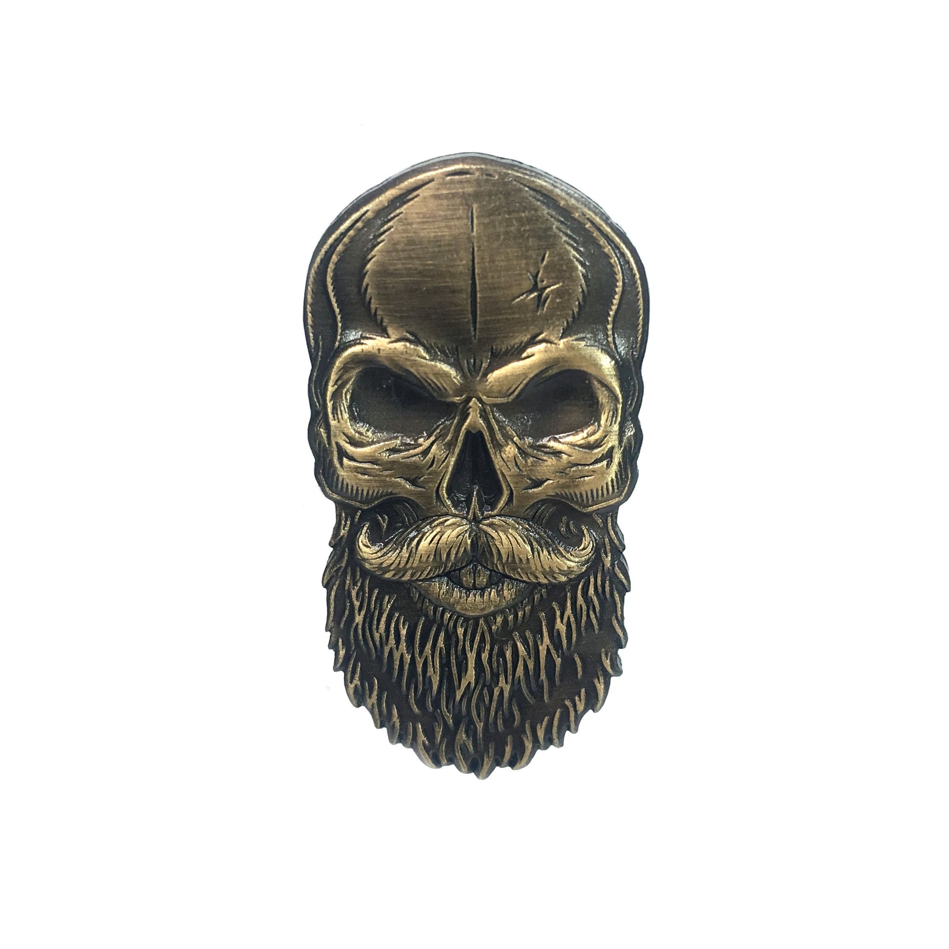 Beard Skull Needle Minder - Kolorspun Enamel Pins