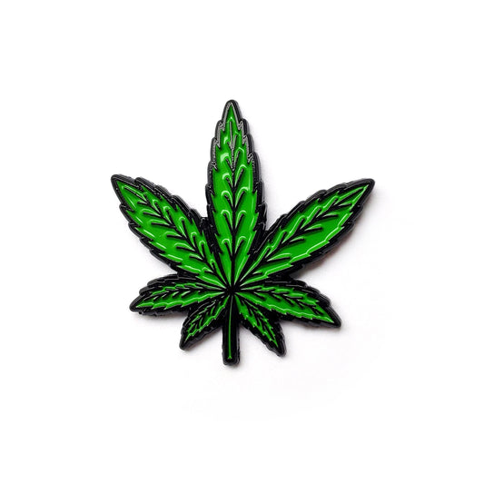 Weed Leaf Needle Minder - Kolorspun Enamel Pins