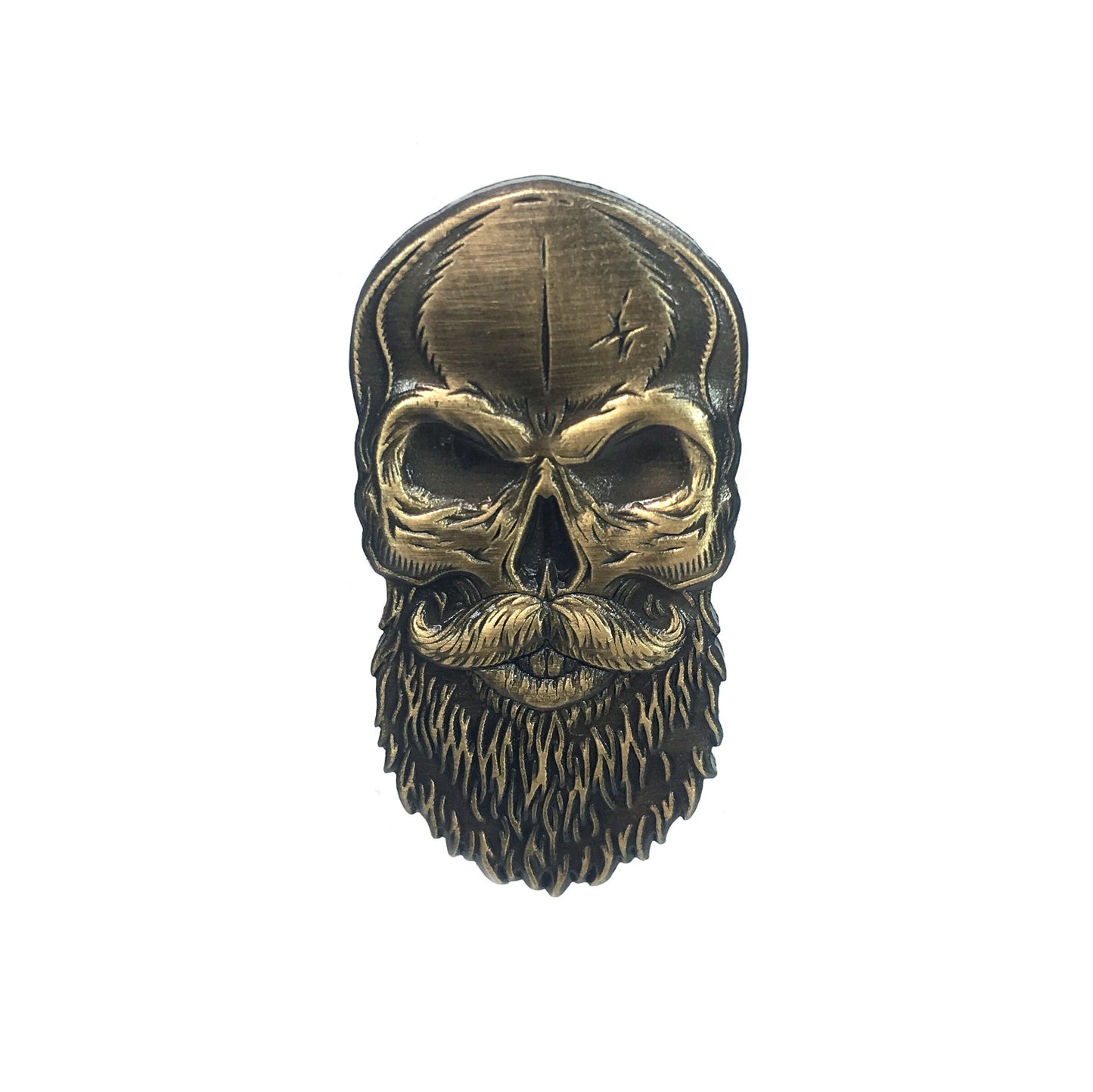 Beard Skull Fridge Magnet - Kolorspun Enamel Pins
