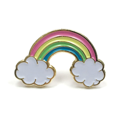 Rainbow Cloud Needle Minder - Kolorspun Enamel Pins
