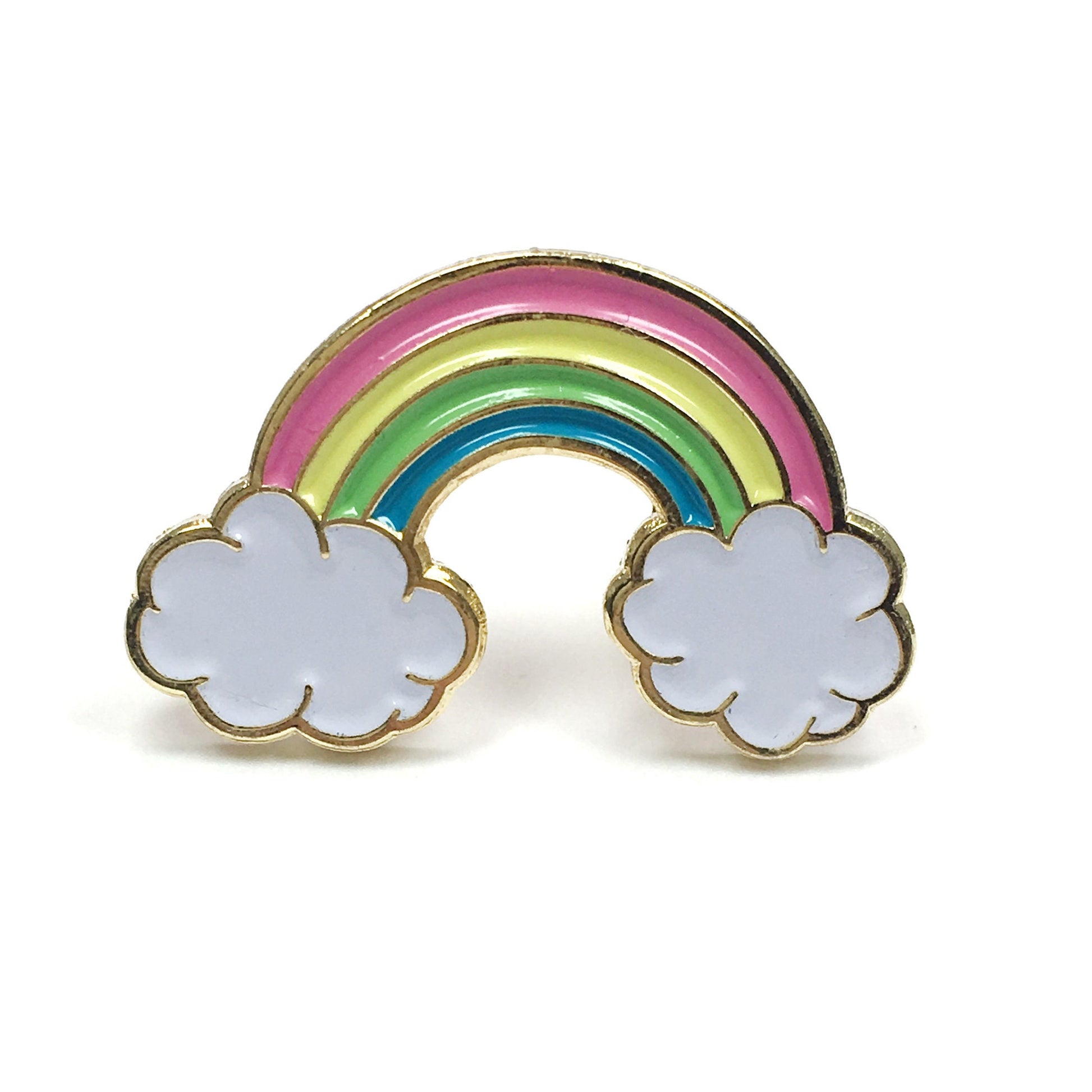 Rainbow Cloud Needle Minder - Kolorspun Enamel Pins