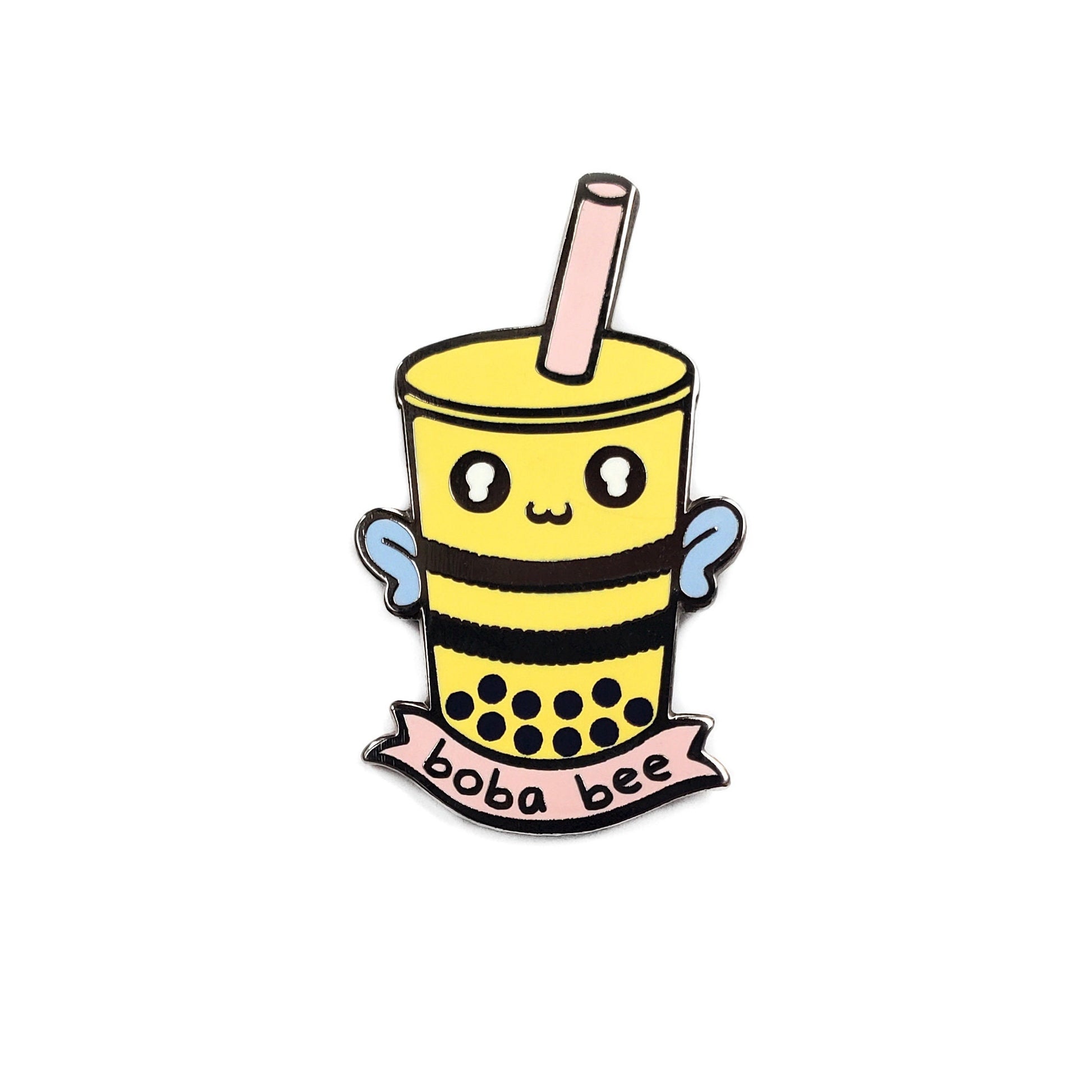 Boba Tea Bee Needle Minder - Kolorspun Enamel Pins