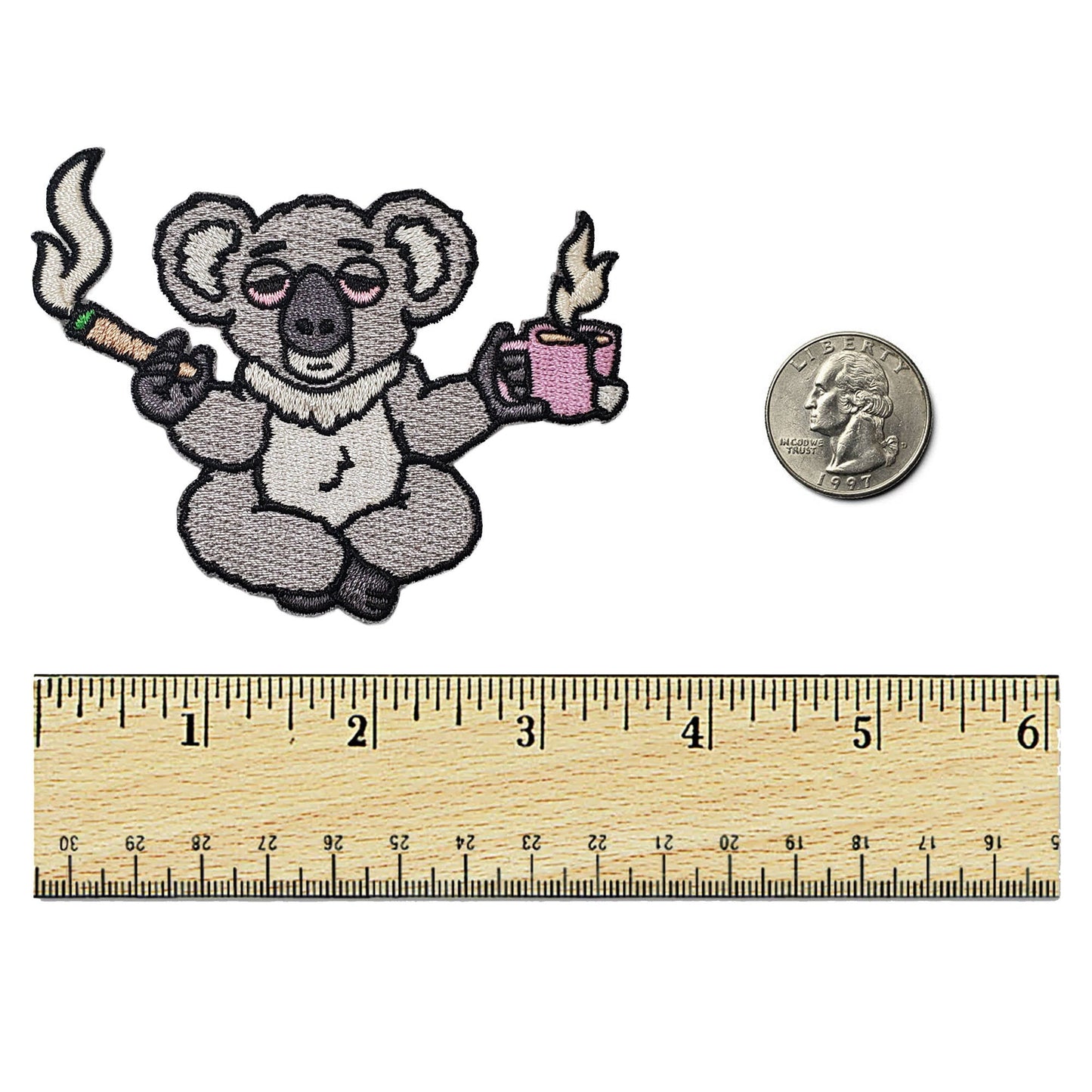 High Koala Tea Pun Patch - Kolorspun Enamel Pins