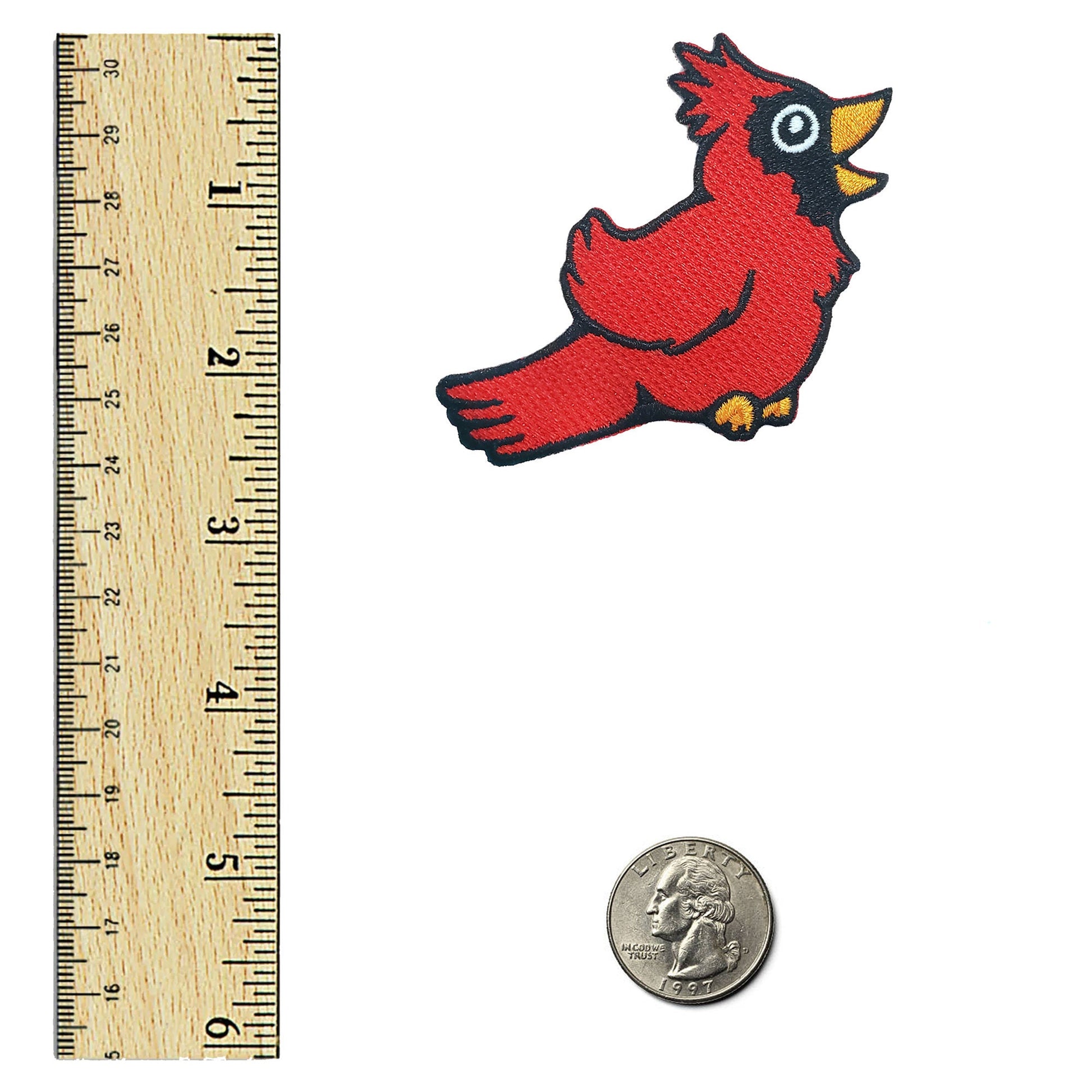 Cardinal Bird Patch - Kolorspun Enamel Pins
