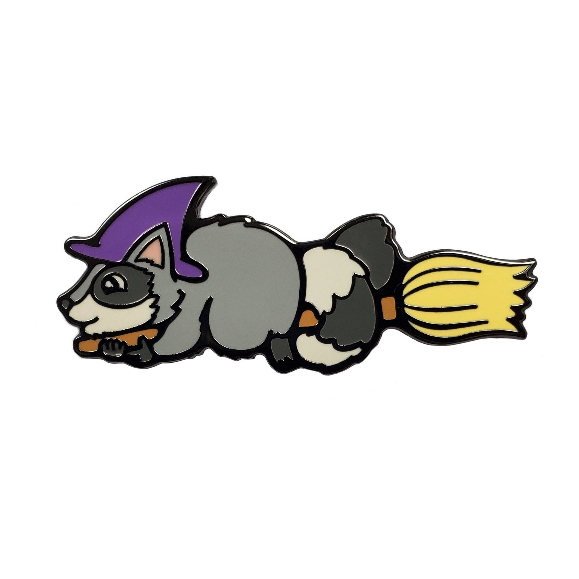 Witch Raccoon Enamel Pin - Kolorspun Enamel Pins