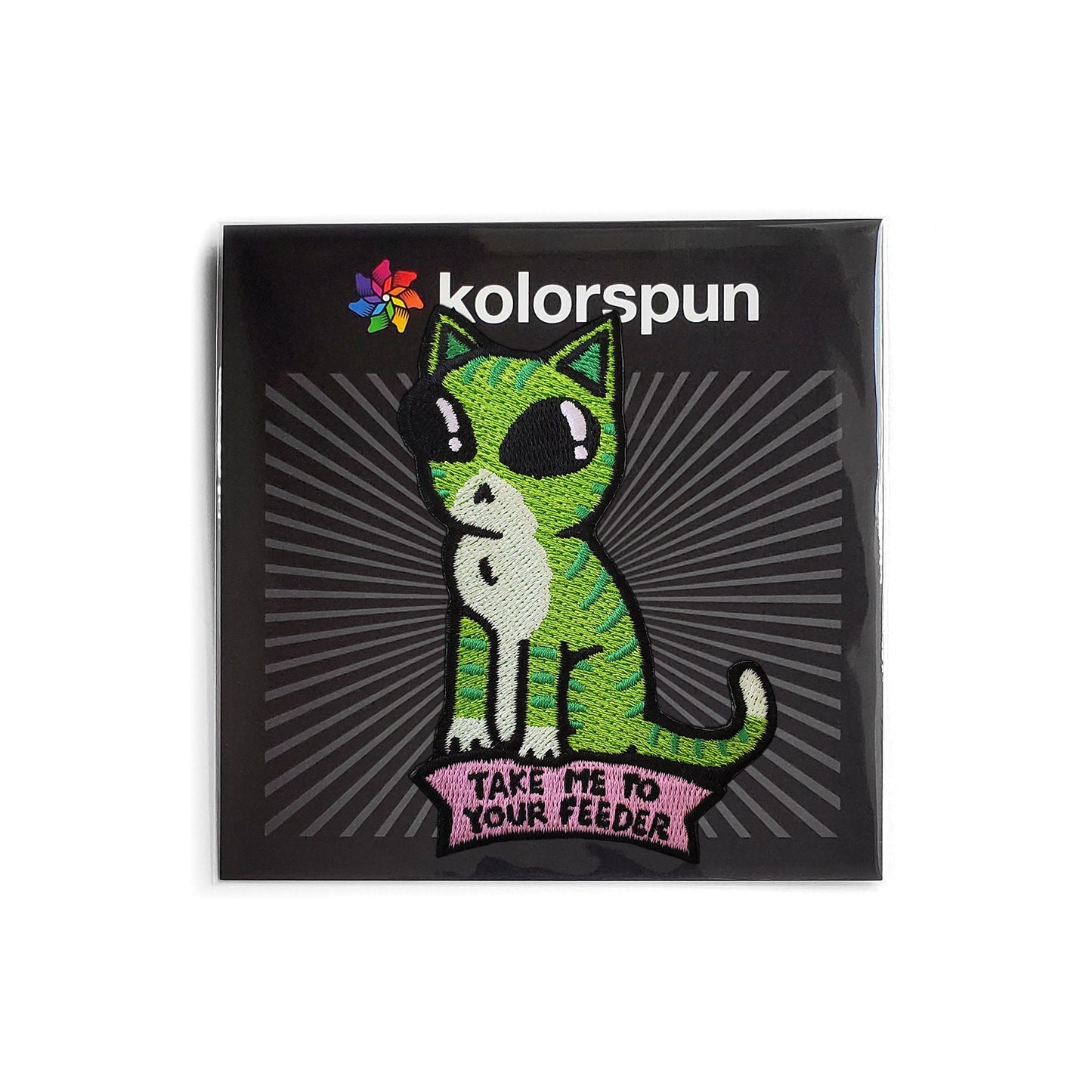 Take Me To Your Feeder Cat Patch - Kolorspun Enamel Pins
