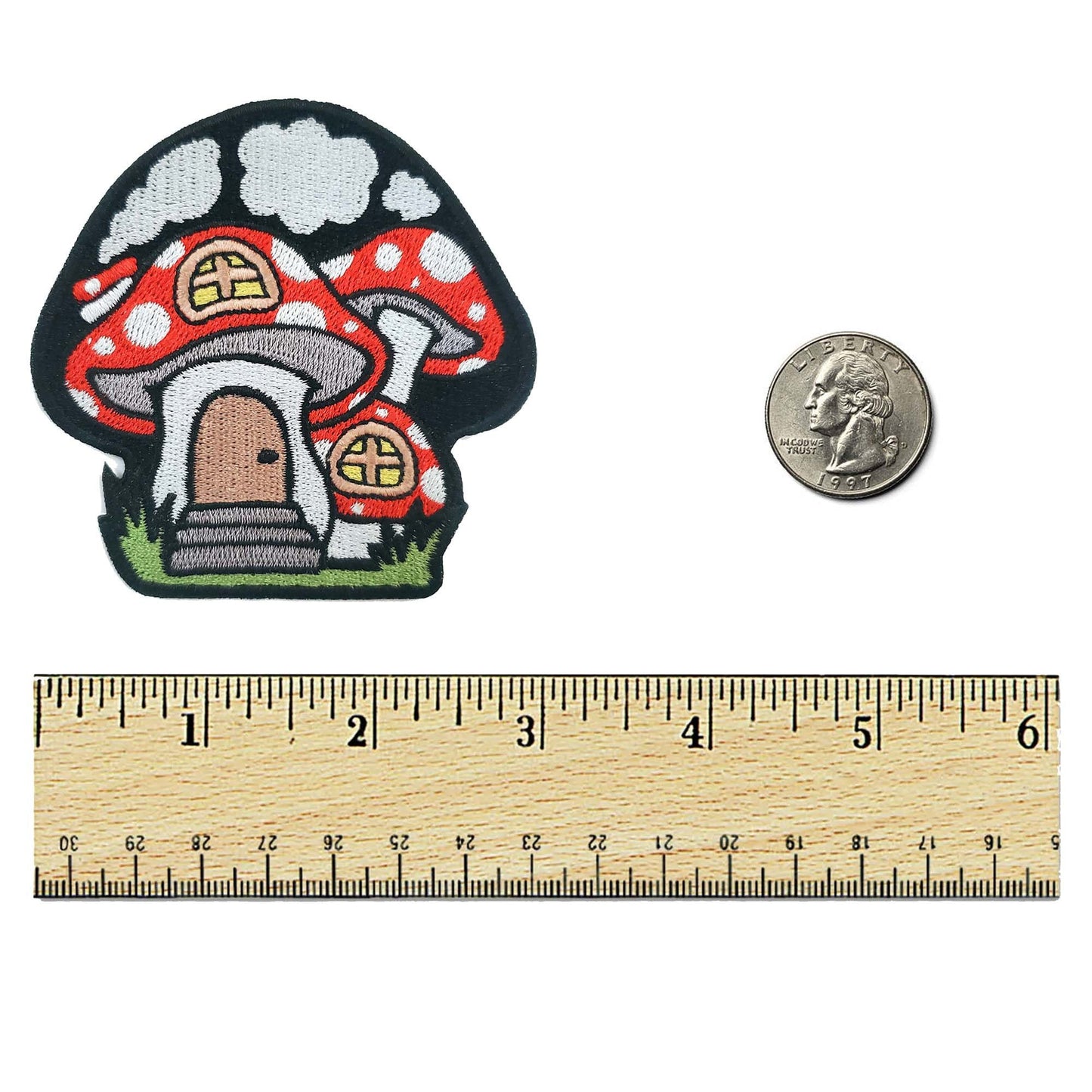 Mushroom House Patch - Kolorspun Enamel Pins