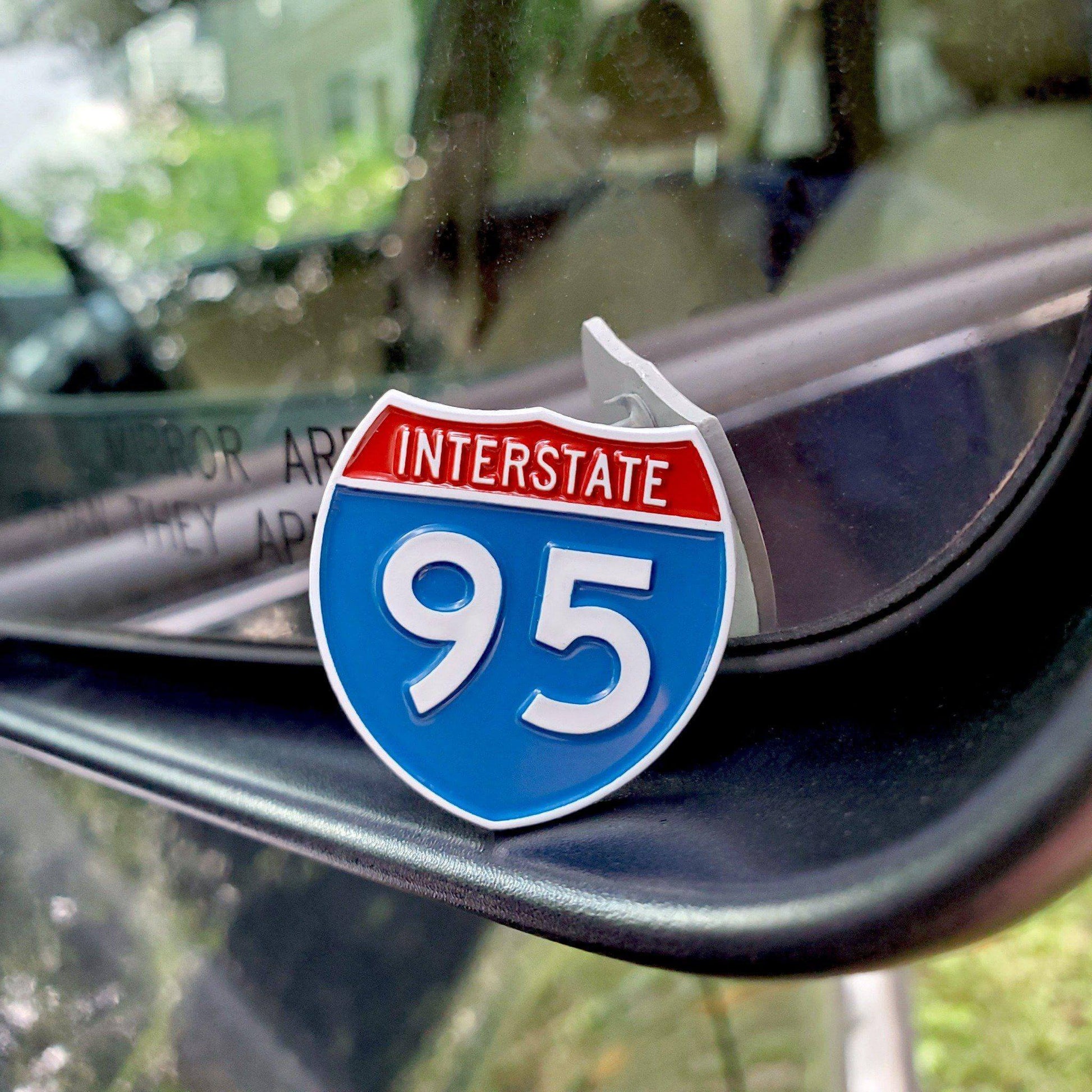 Interstate 95 Pin - Kolorspun Enamel Pins