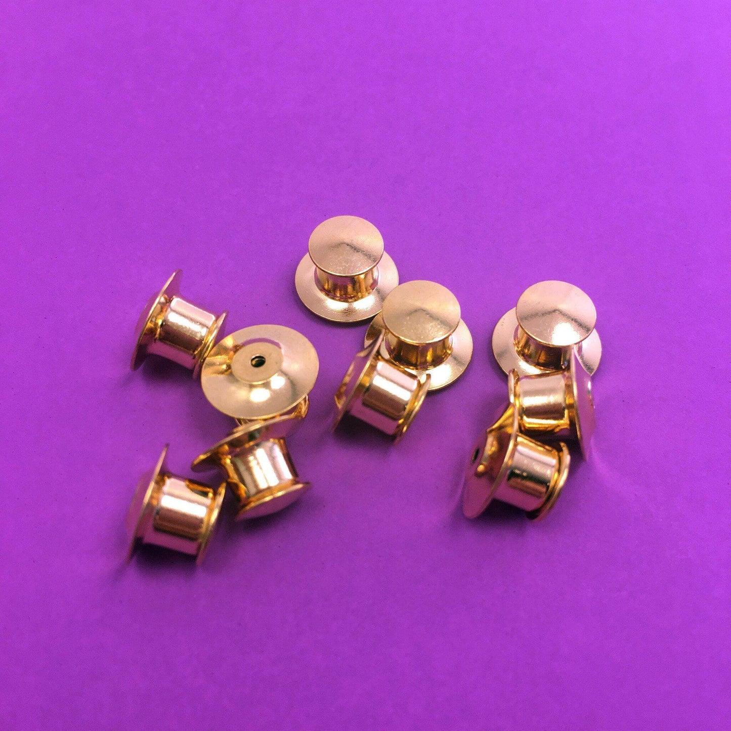 Locking Pin Backs - 12 Pack - Kolorspun Enamel Pins