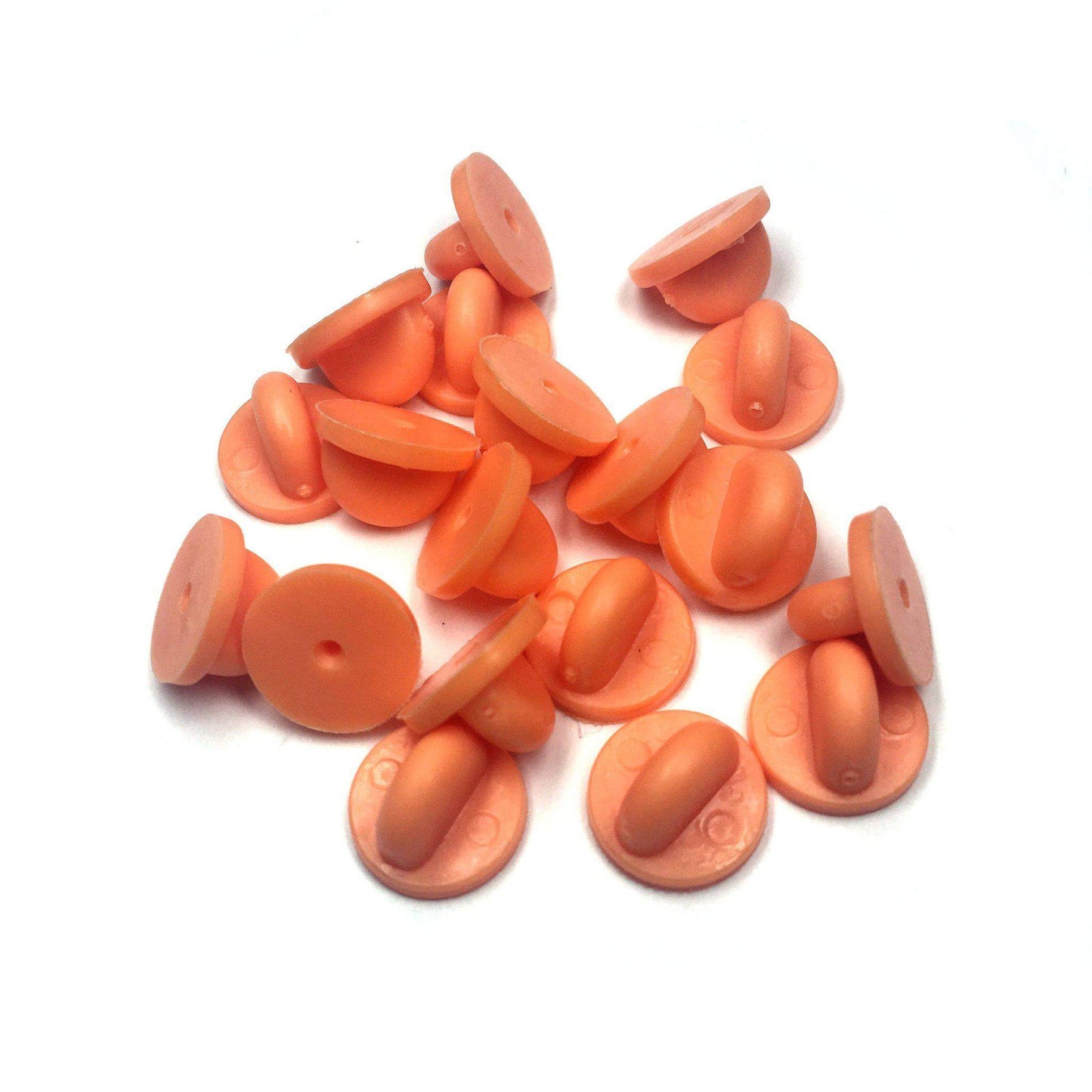 Orange Rubber Pin Backs - 20 Pack - Kolorspun Enamel Pins