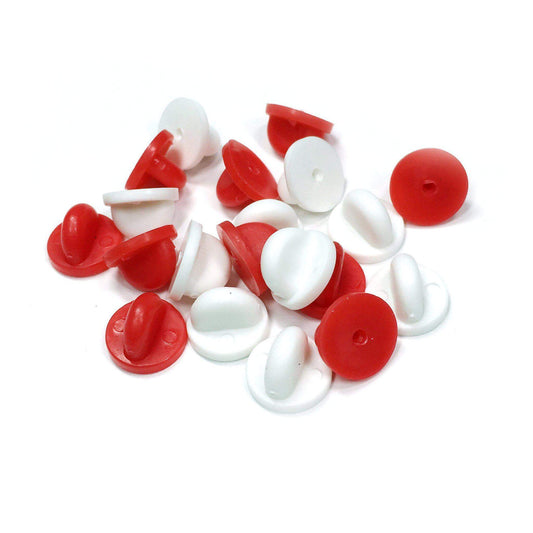 Peppermint Rubber Pin Backs - 20 Pack - Kolorspun Enamel Pins