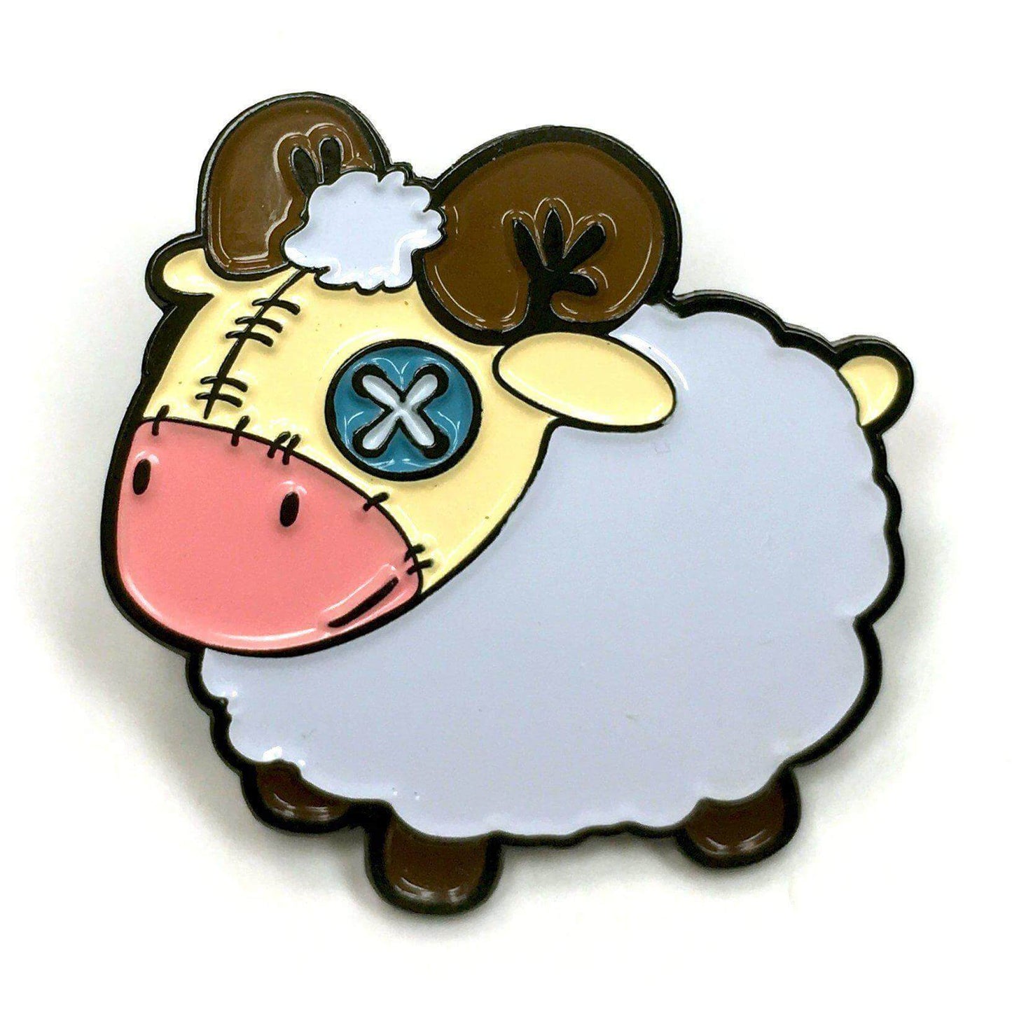 Plush Sheep Pin - Kolorspun Enamel Pins