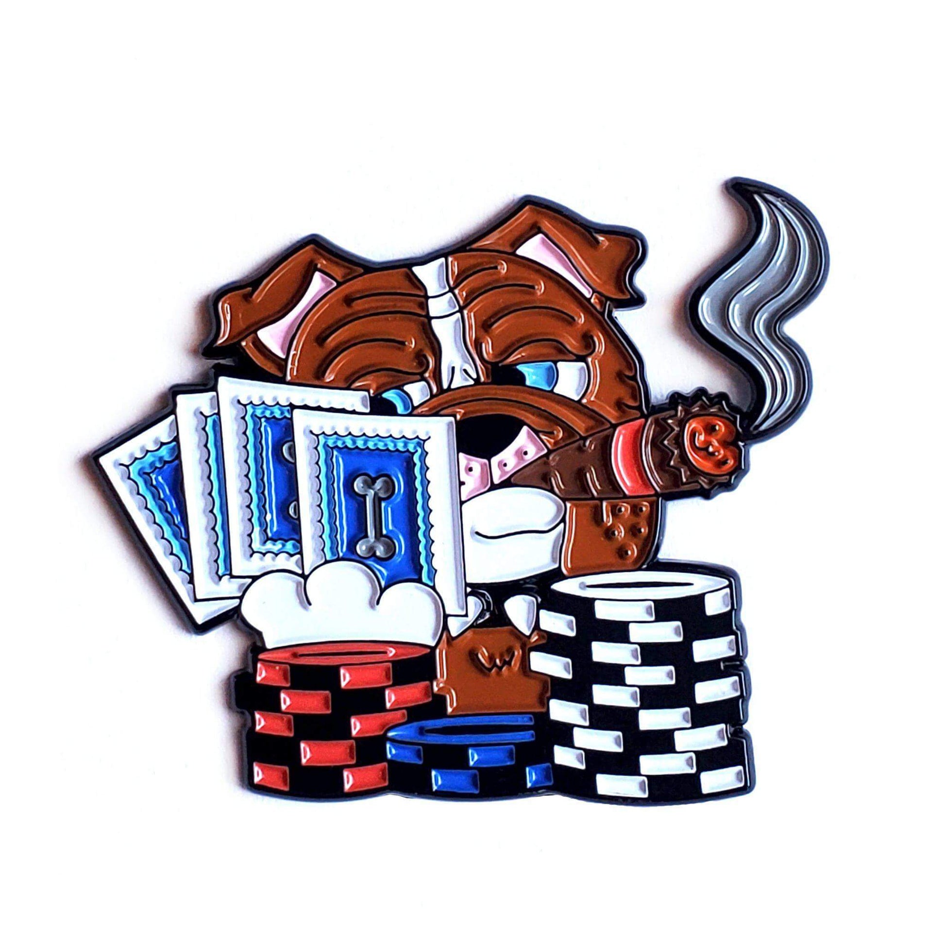 Poker Dog Pin - Kolorspun Enamel Pins