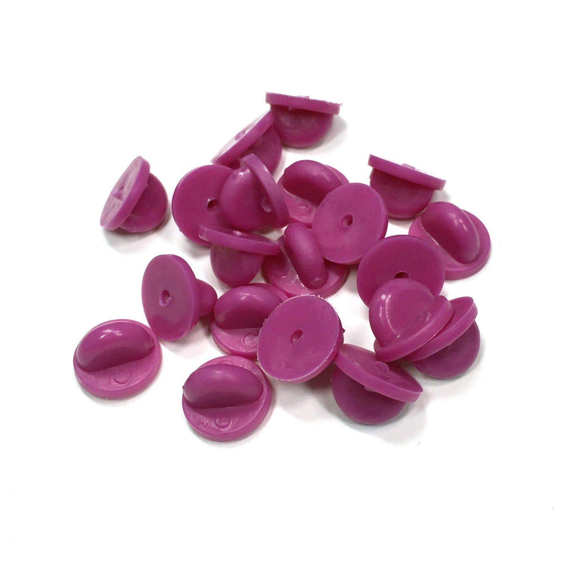 Purple Rubber Pin Backs - 20 Pack – Kolorspun