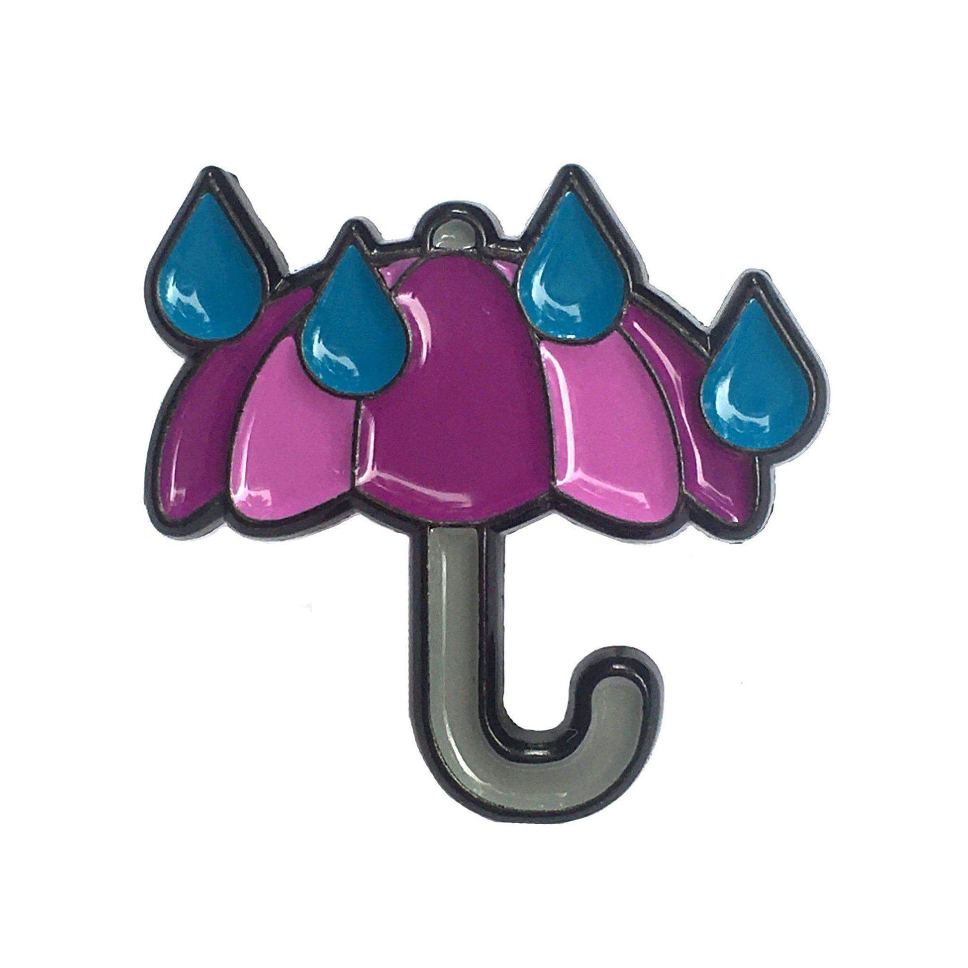 Rainy Umbrella Pin - Kolorspun Enamel Pins