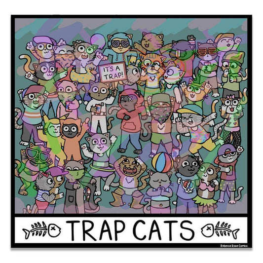 "Trap Cats" Magnet - Kolorspun Enamel Pins