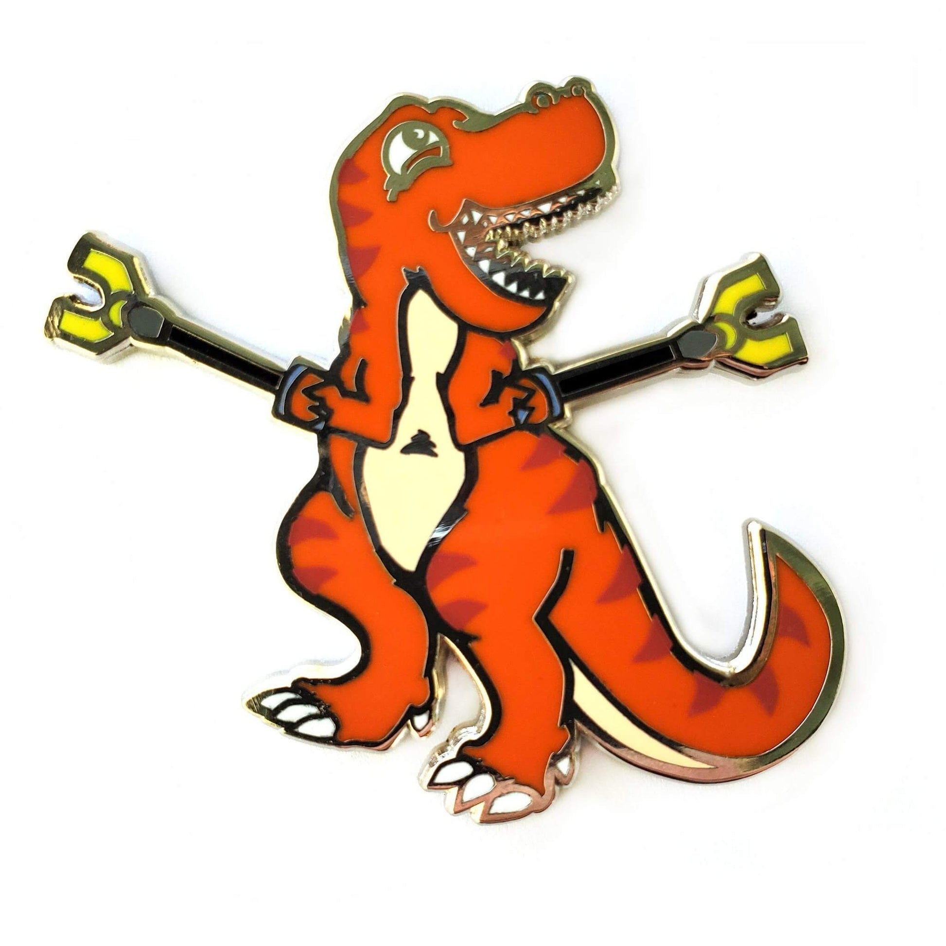 Unstoppable Dinosaur Pin - Kolorspun Enamel Pins