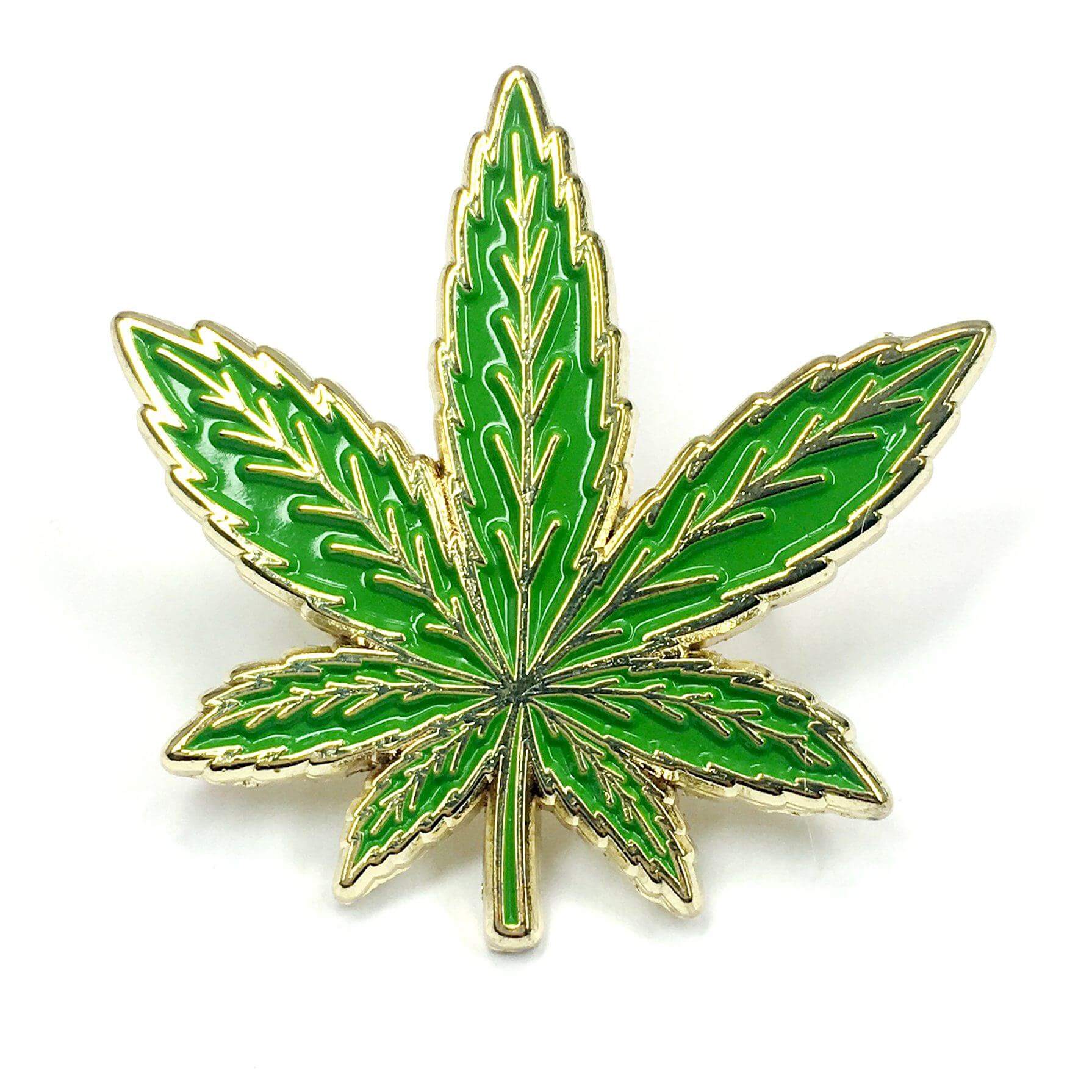 Weed Leaf Pins - Kolorspun Enamel Pins