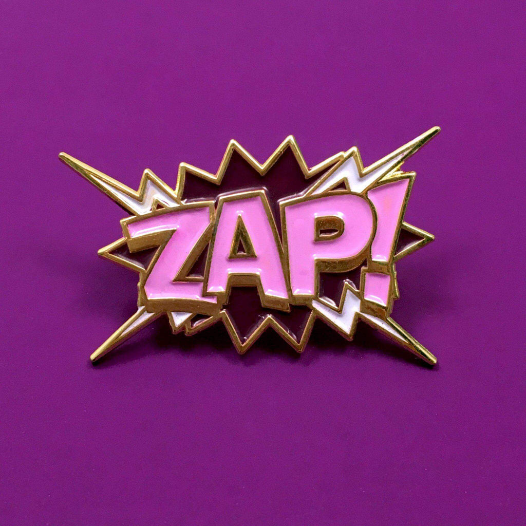 "ZAP!" Pop Art Enamel Pin Kolorspun